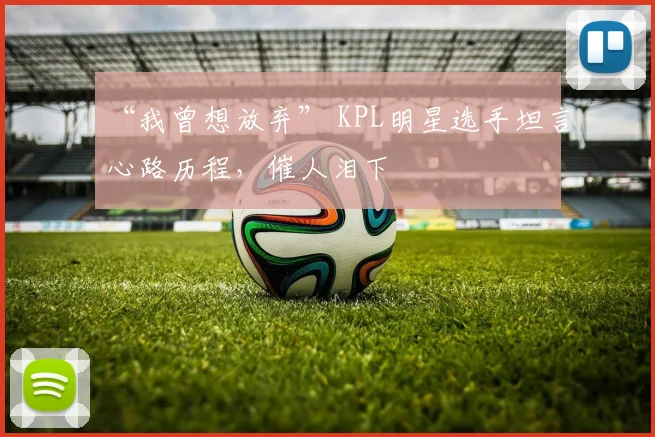 “我曾想放弃” KPL明星选手坦言心路历程，催人泪下