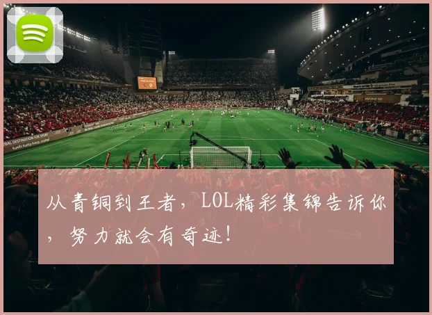 从青铜到王者，LOL精彩集锦告诉你，努力就会有奇迹！